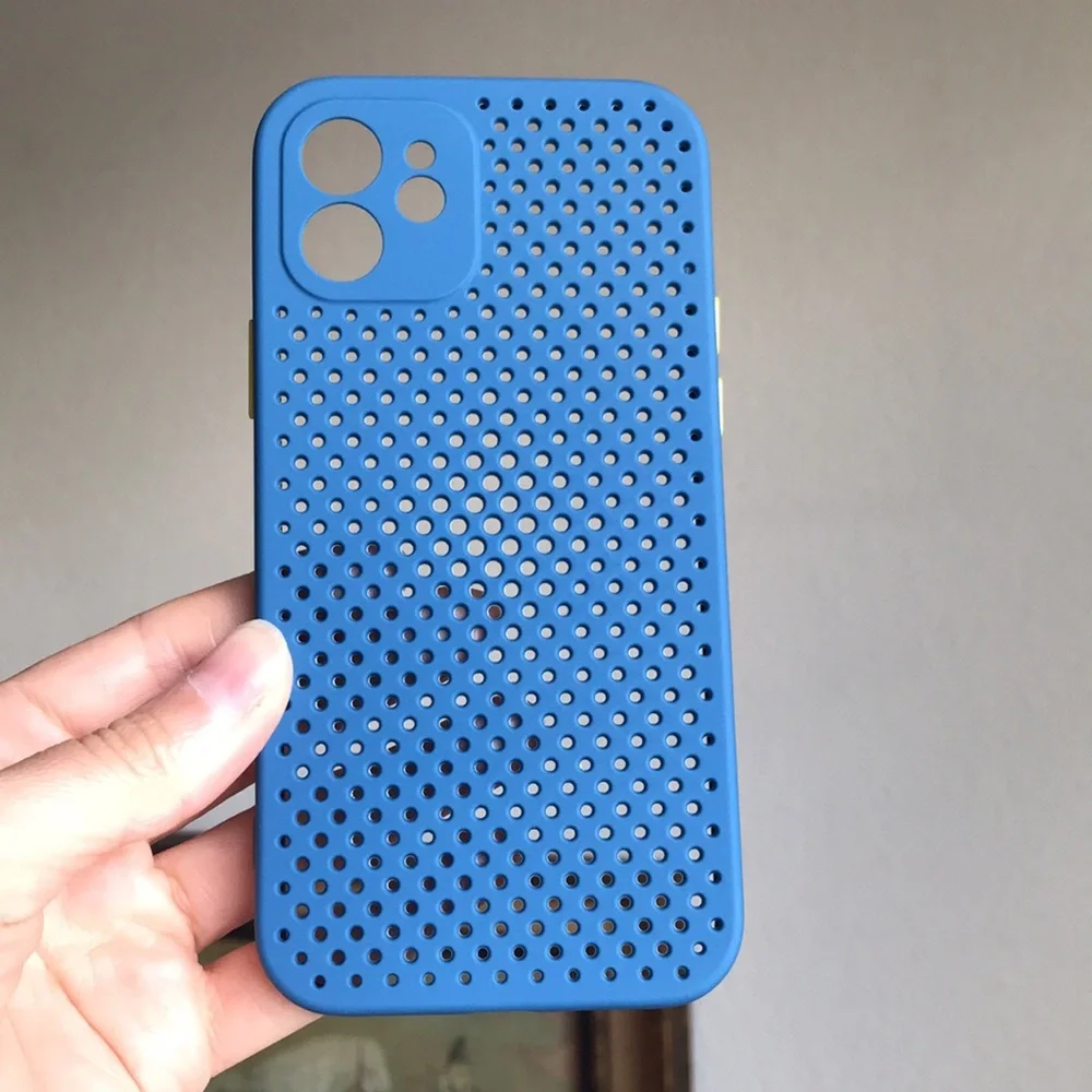 For iPhone 12 phone case with heat dissipation. Available Only in blue color